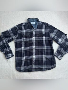 Levi's Workwear Plaid Long-Sleeve Button Down Shirt Large